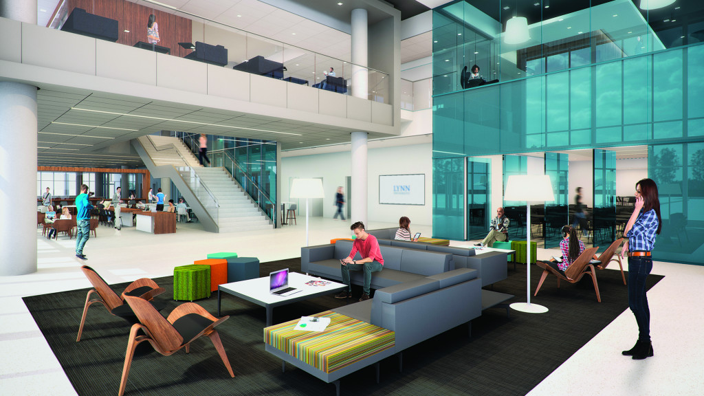 A group of people in a room.